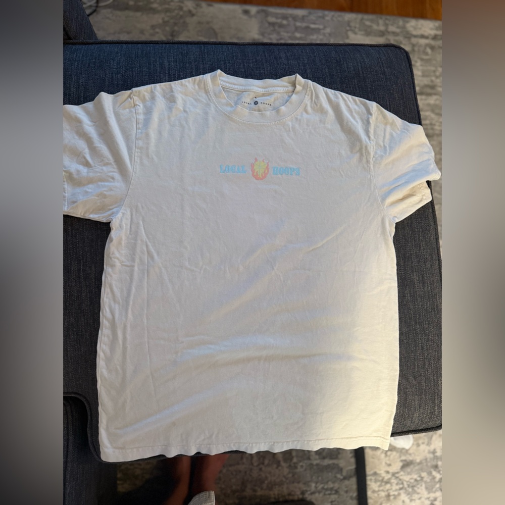 Casual White Tee with Graphic Design